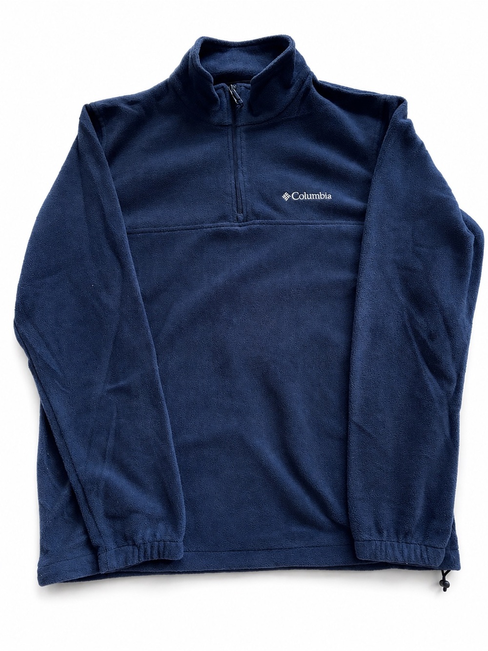 Columbia Men’s Navy Quarter-Zip Fleece Pullover, Large